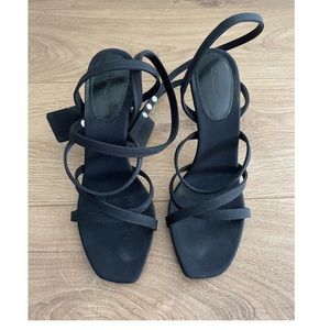 Off white black used heels for sale